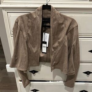 BCBGMaxAzria Brown Suede Women's Blazer
